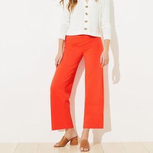 LOFT Pull On Wide Leg Pants SMALL NEW orange